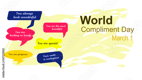 banner with a set of compliments
