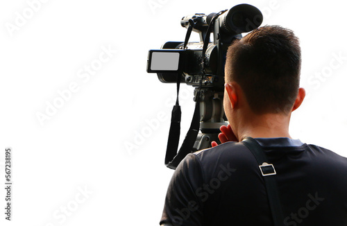 cameraman video recording 