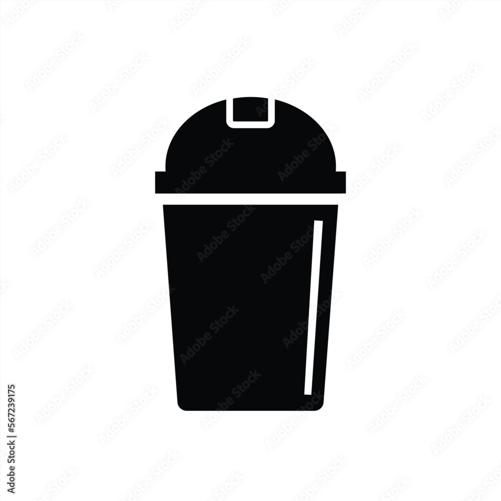 Trash bin icon sign and symbol with transparent background PNG. Vector illustration. Trash bin icon sign and symbol with transparent background PNG. Vector illustration.