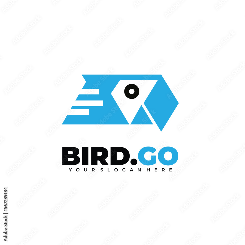 bird parcel express logo design for business