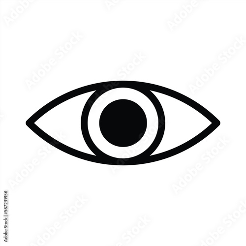 Eye icon or Vision icon sign and symbol with transparent background PNG.