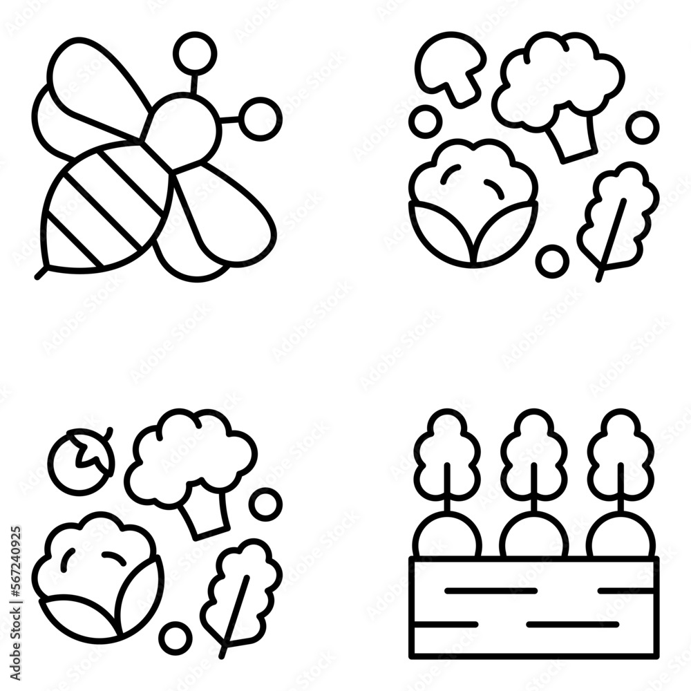 Agriculture Vector Line Icons Agriculture Vector Line Icons