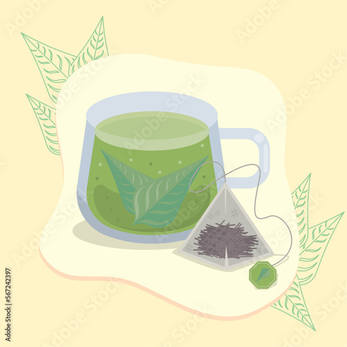 teacup and tea bag