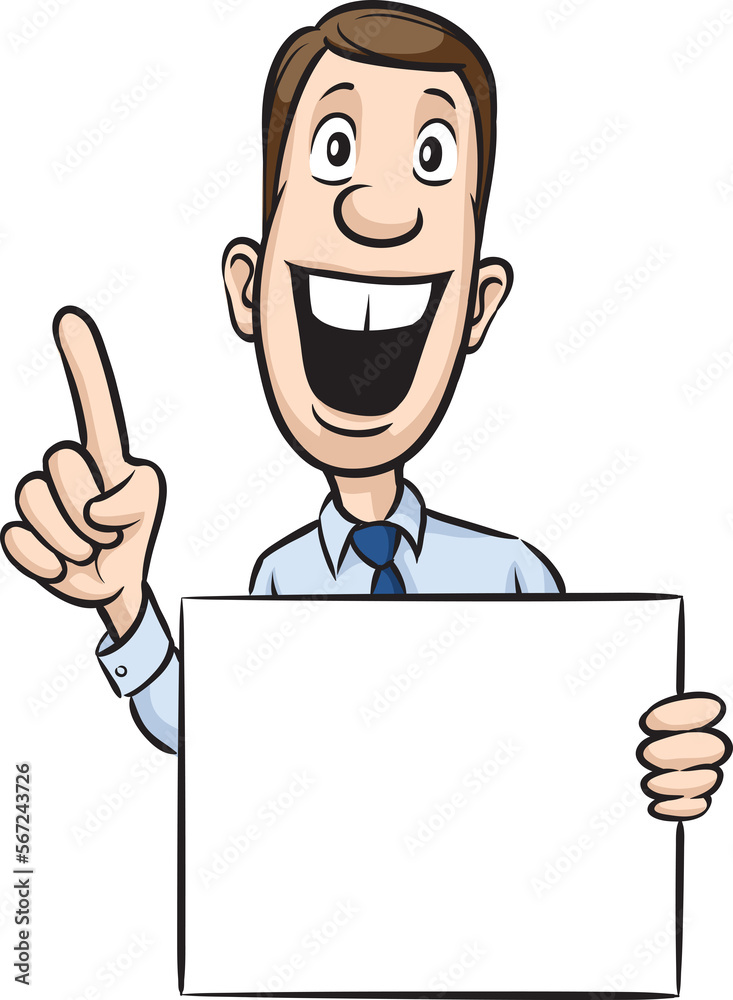 cheerful businessman pointing finger with blank placard - PNG image with transparent background cheerful businessman pointing finger with blank placard - PNG image with transparent background