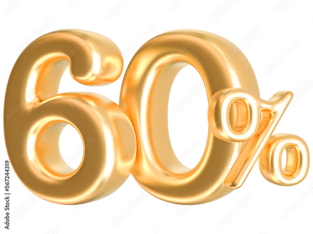 Discount 60 Percent Number Gold with Generative AI Discount 60 Percent Number Gold with Generative AI