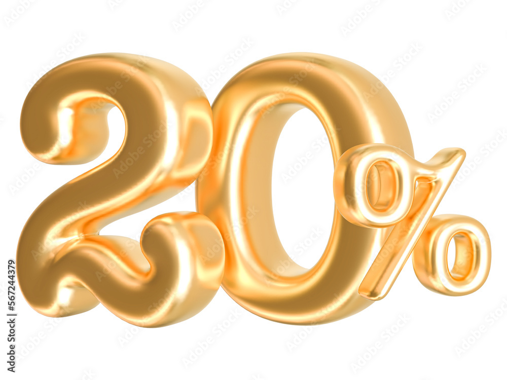 Discount 20 Percent Number Gold with Generative AI Discount 20 Percent Number Gold with Generative AI