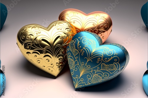 Heart shaped gift boxes