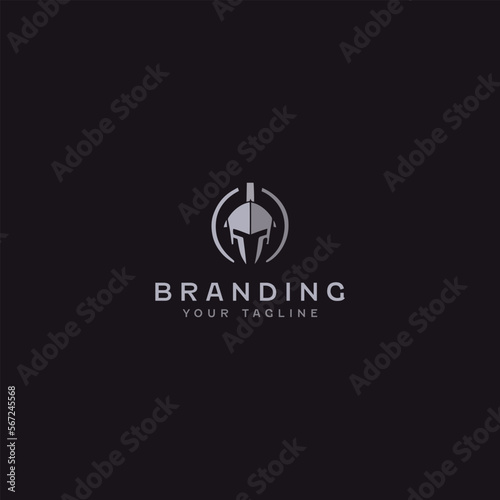 Spartan Head Logo Design Template 