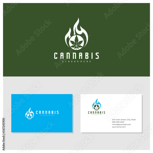 Fire Cannabis logo vector template  Creative Cannabis logo design concepts