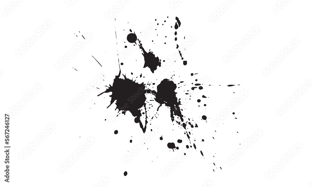 Abstract ink Black Splash Background black watercolor splash isolated on white Abstract ink Black Splash Background black watercolor splash isolated on white