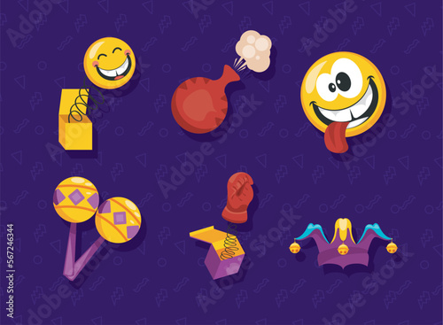six fools day icons