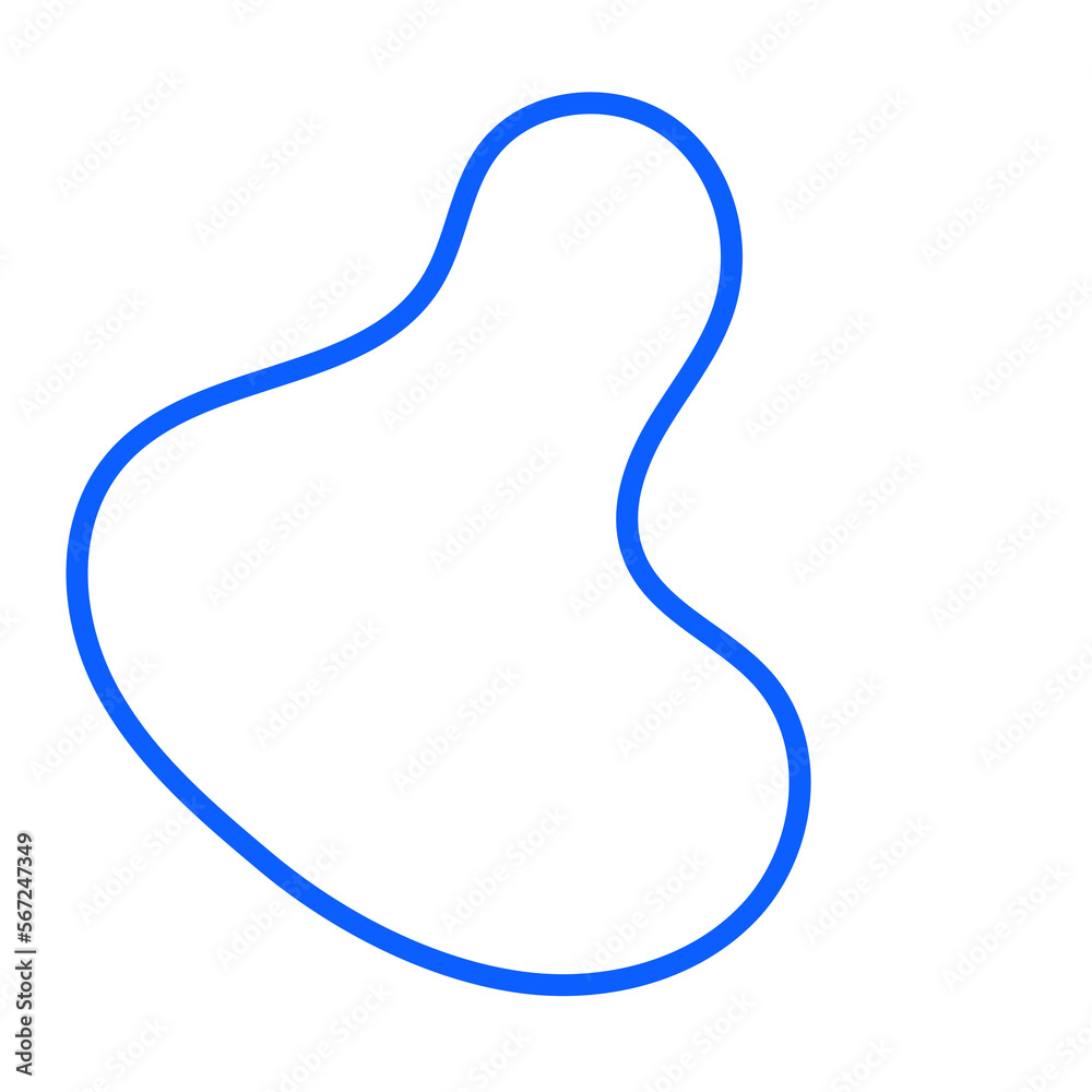 Blue Abstract Shape Squiggly Line Blue Abstract Shape Squiggly Line