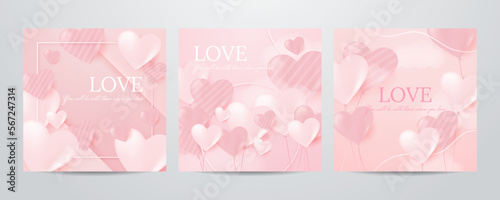 Valentines day background with heart pattern and happy valentines day text . Vector illustration. Wallpaper, flyers, invitation, posters, brochure, banners and social media square template