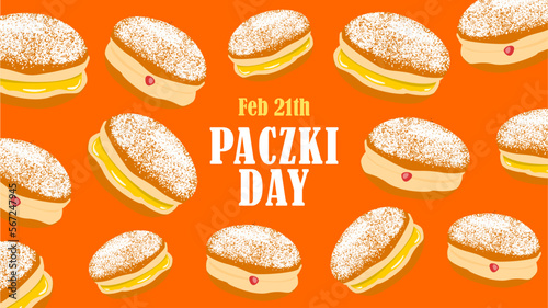 paczki day pattern background template