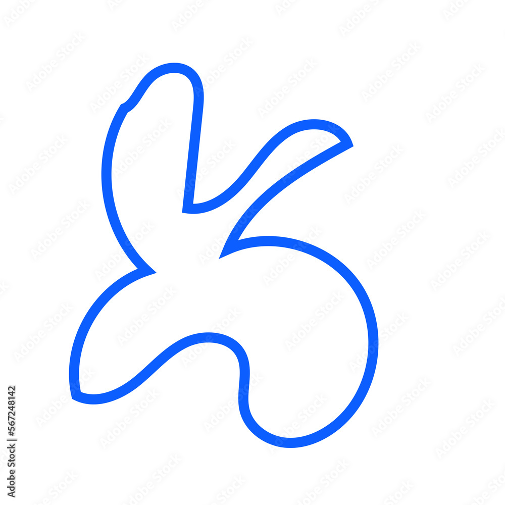 Blue Abstract Shape Squiggly Line Blue Abstract Shape Squiggly Line