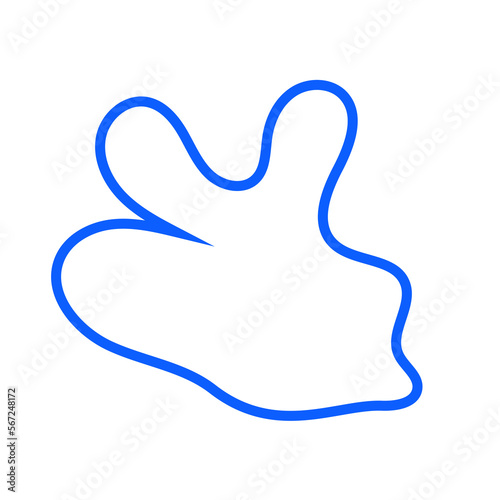 Wallpaper Mural Blue Abstract Shape Squiggly Line Torontodigital.ca