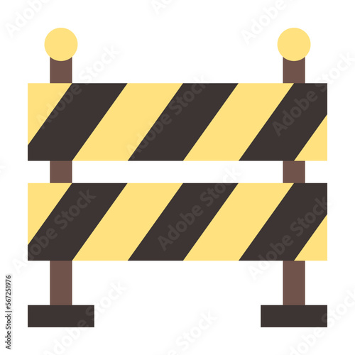 barrier flat icon