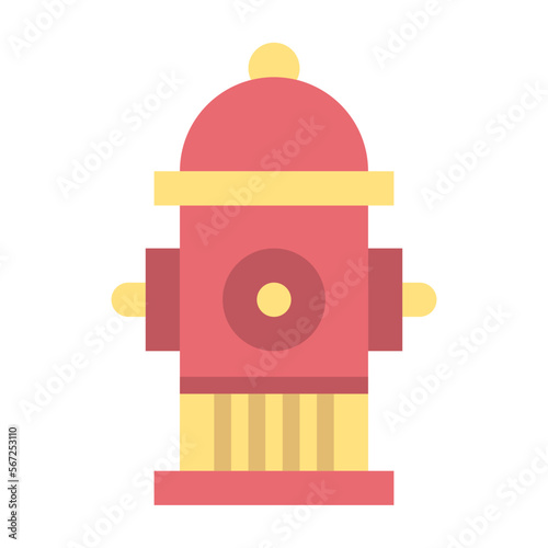hydrant flat icon