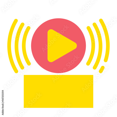 live streaming flat icon