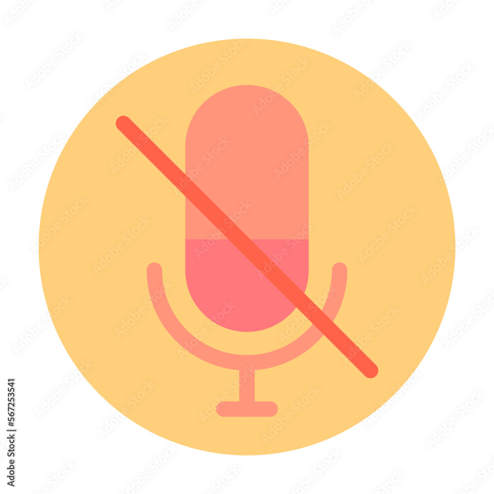 microphone off flat icon microphone off flat icon