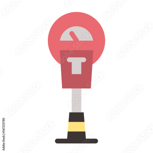 parking meter flat icon