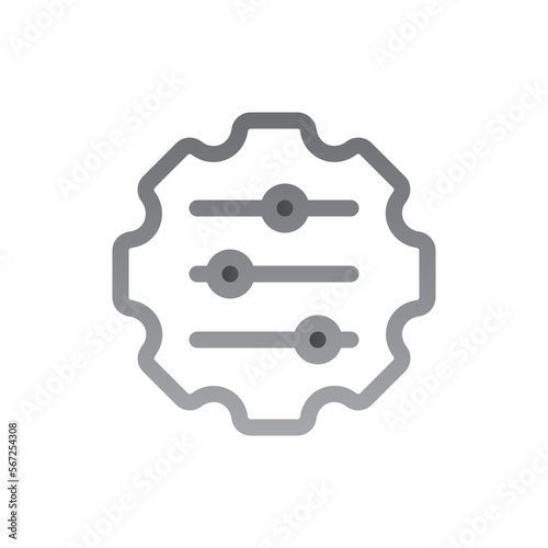 settings two tone gradient icon