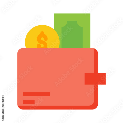 wallet flat icon