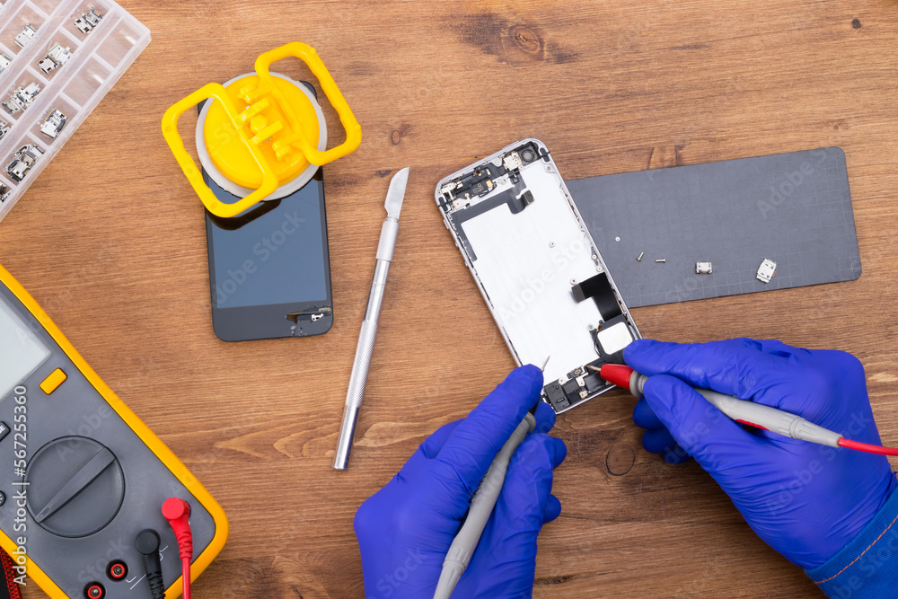 Device Malfunction checking for a mobile device malfunction and replacing a broken screen ...
