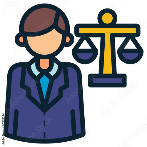 male lawyer illustration