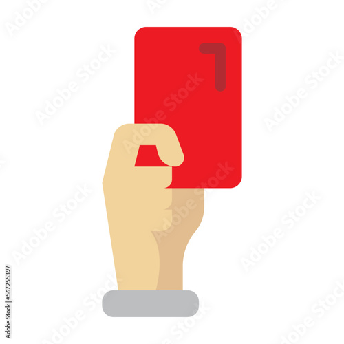 yellow card flat icon