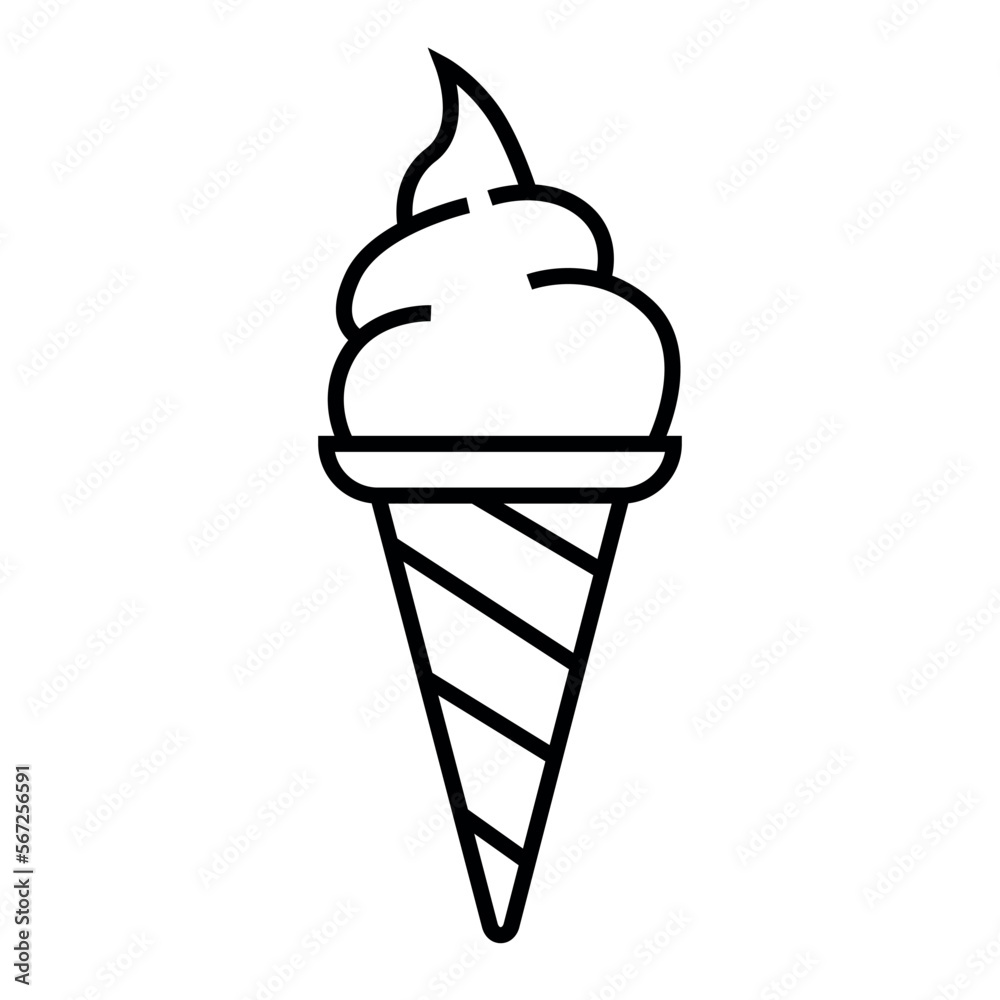 Minimalist Ice Cream Icon Minimalist Ice Cream Icon