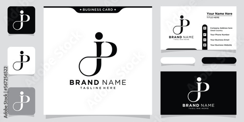 Initial Letter JP logo design template