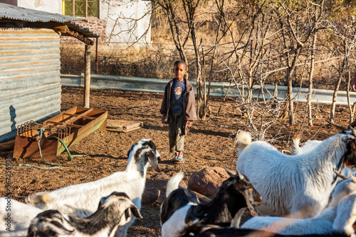 Φωτογραφία African boy at the farm