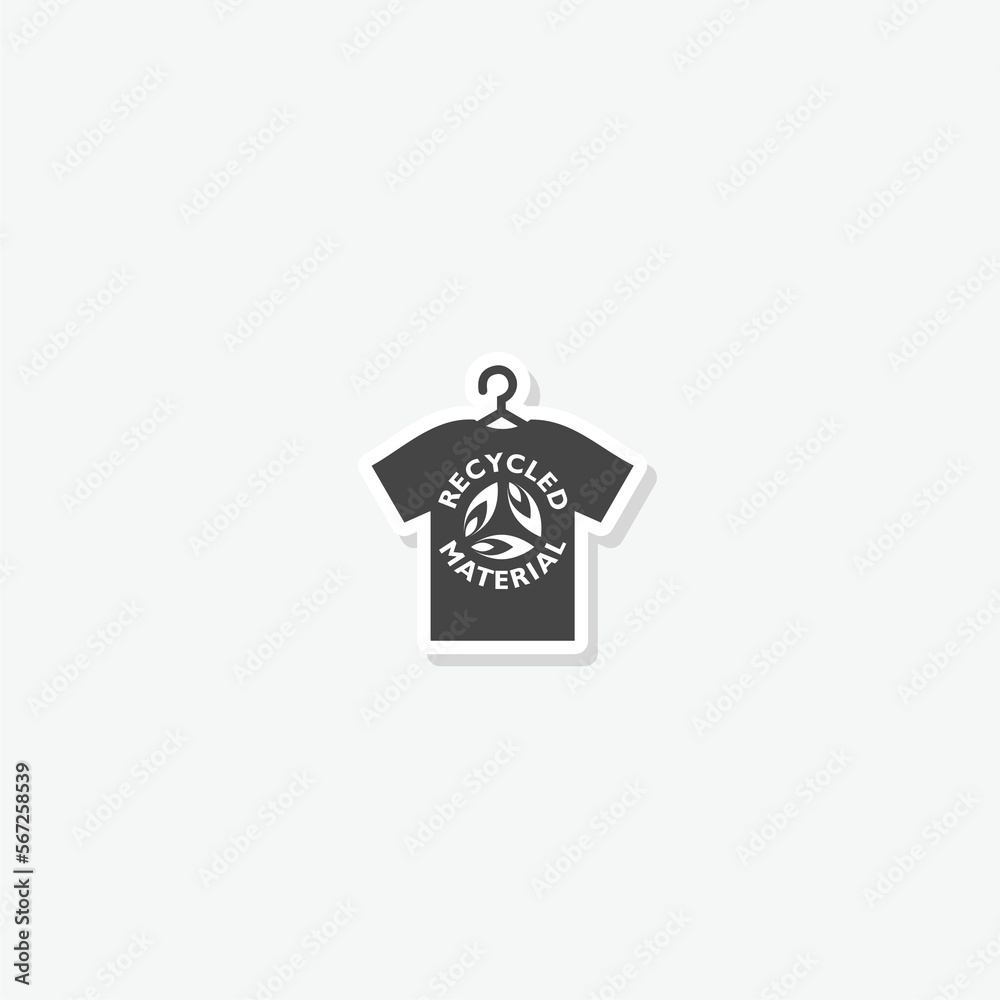 Recycle clothes icon sticker isolated on gray background Recycle clothes icon sticker isolated on gray background