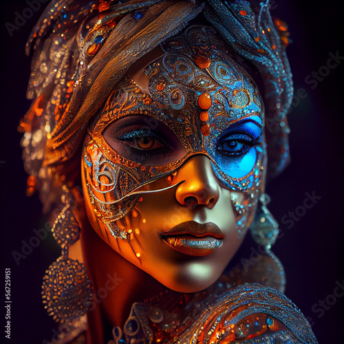 Masquerade, Women, AI © TheOdd1 
