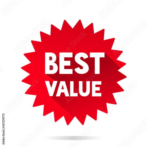 Best value banner sticker icon. Modern vector.