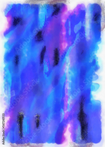 Pink blue digital painting