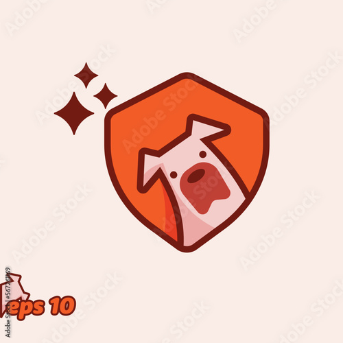 Peeking Dog Shield Protection Icon