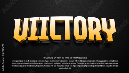 Victory 3d editable text effect