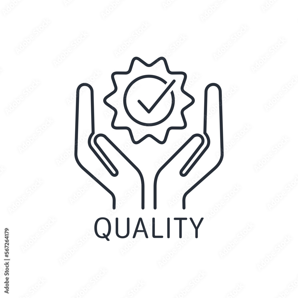 Maintain the quality standard.Vector linear icon isolated on white background. Maintain the quality standard.Vector linear icon isolated on white background.