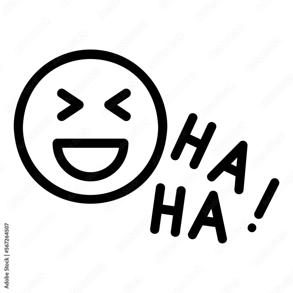 laugh outline icon laugh outline icon