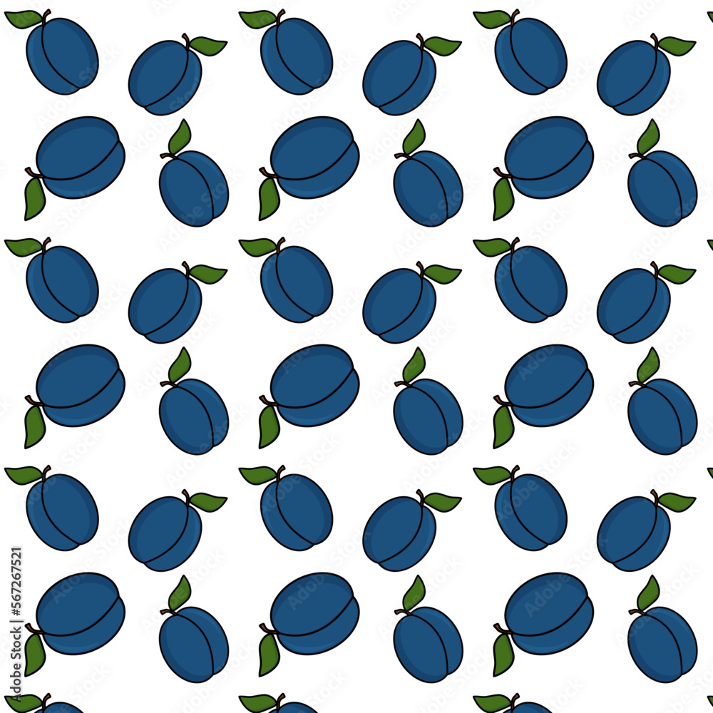 pattern with plums