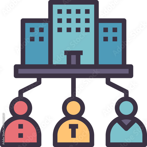 stakeholders outline style icon