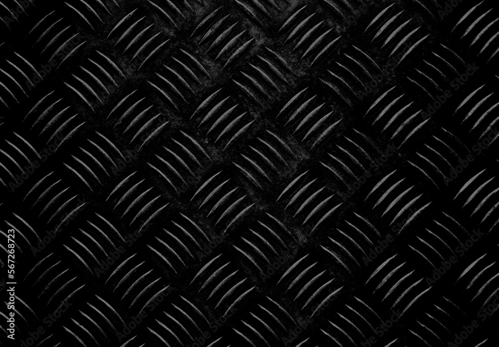 Corrugated steel sheet. Flooring. Scratches and slight traces of dirt are present. Background. Texture. Abstract black metal texture, aluminum plate pattern style of steel floor for background Corrugated steel sheet. Flooring. Scratches and slight traces of dirt are present. Background. Texture. Abstract black metal texture, aluminum plate pattern style of steel floor for background