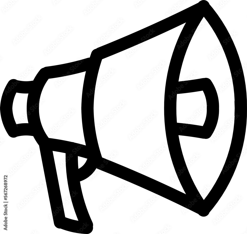 Megaphone device icon. advertisement icon. megaphone line art illustration Megaphone device icon. advertisement icon. megaphone line art illustration