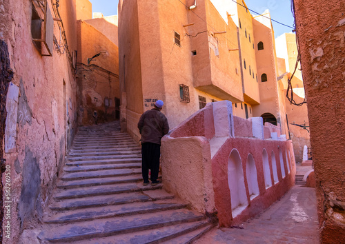 Algerian man in Ksar El Atteuf, North Africa, Ghardaia, Algeria photo