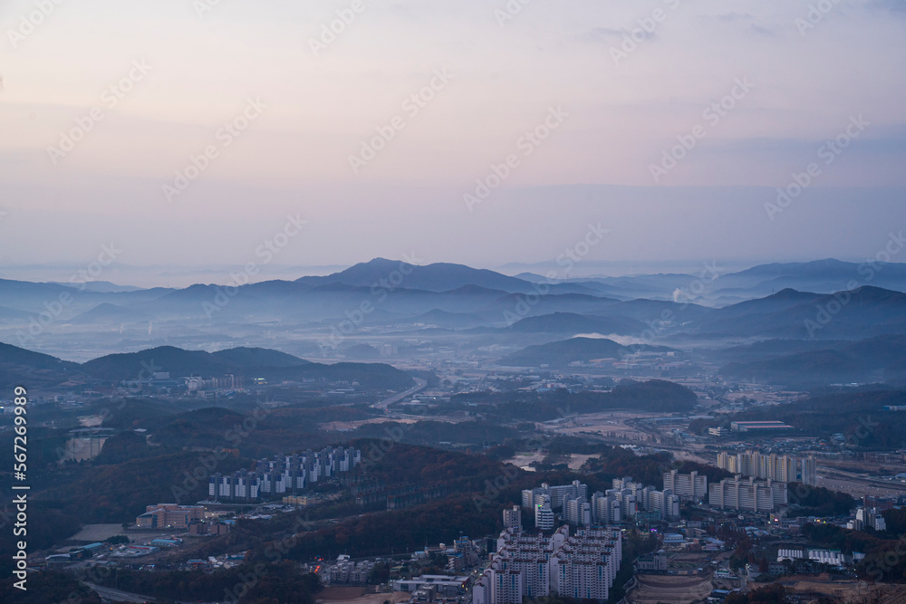 Landscape of Heukseong Mountain in Cheonan, Chungcheongnam-do, Korea