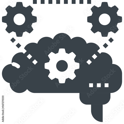 analytical glyph style icon