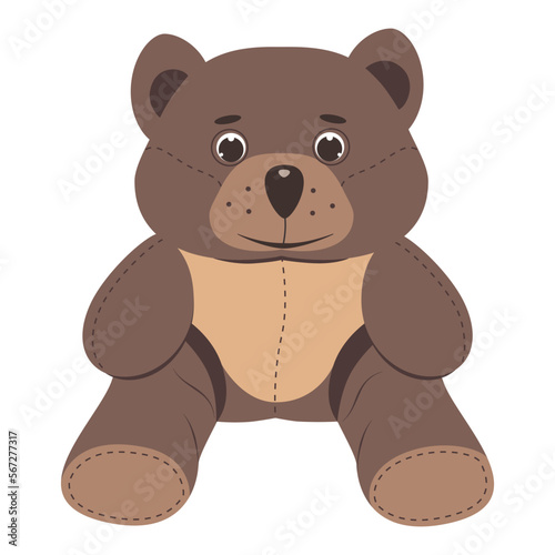 Bear. Toy. Cartoon character. Animal. Used for web design  interior design  collage  print  stickers  magazines  children s games. Vector. Graphics