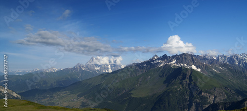 Panorama summer Caucasus Mountains